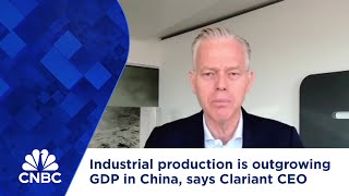 Industrial production is outgrowing GDP in China says Clariant CEO [upl. by Lodovico]