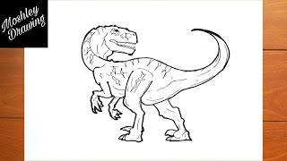 How to Draw Atrociraptor  Jurassic World Dominion [upl. by Aneehta]