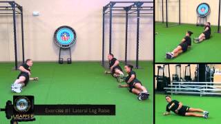 HIP STABILITY DRILL EXERCISE 1 LATERAL LEG RAISE [upl. by Dajma]