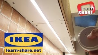 IKEA Kitchen Lighting OMLOPP  How to Install Under Cabinet LED Lighting [upl. by Hcirteid]