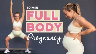 10 MIN Ganzkörper Training FÜR SCHWANGERE  No Equipment  Full Body Pregnancy Workout [upl. by Jean-Claude]