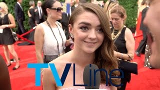 Maisie Williams quotGame Of Thronesquot interview at Emmys 2015  TVLine [upl. by Berget]