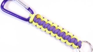 How to Make a Key Chain Lanyard from Paracord  Cobra Weave  BoredParacord [upl. by Aenat]