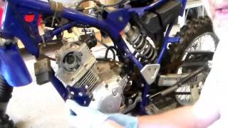 How to Rebuild Top End for Yamaha TTR 125 Part I [upl. by Alset]