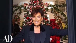 Kris Jenner On Her KardashianJenner Family Christmas Holiday Décor  Architectural Digest [upl. by Rind712]