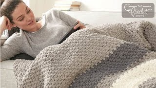 Crochet Hibernation Blanket Pattern  EASY  The Crochet Crowd [upl. by Anitnatsnoc]