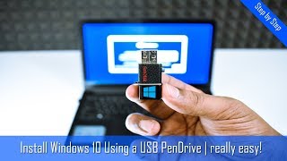 How to Install Windows 10 From USB Flash Drive Complete Tutorial [upl. by Carrel]