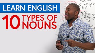 Learn English Grammar 10 Types of Nouns [upl. by Akienom]