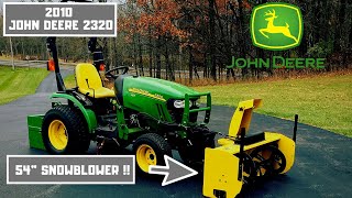 JOHN DEERE 2320 Compact tractor  54quot Snowblower [upl. by Michelle]