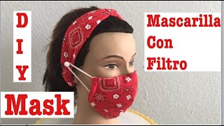 Como Hacer Tapabocas con Tela Mascarilla Barbijo Bozal  Face Mask Ideas at Home Make Face Mask [upl. by Yeltihw]