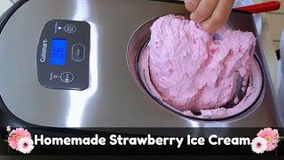 How to Make Homemade Strawberry Ice Cream  Cuisinart ICE100 Compressor Ice Cream Maker [upl. by Anivlac]