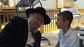 Rav David Feinstein ztzquotl  Child asks quotWho was greater the Chofetz Chaim or Rav Moshe Feinsteinquot [upl. by Dolorita]