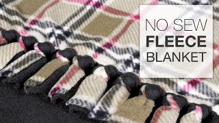 DIY No Sew Fleece Blanket Tutorial [upl. by Jollanta]