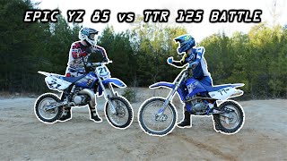 EPIC YZ 85 vs TTR 125 BATTLE [upl. by Huberman712]