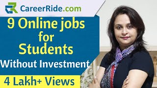 9 Online jobs for students to earn without investment  Best part time jobs for students [upl. by Lishe]