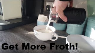 How to Get More Froth from Your Nespresso Coffee Aeroccino  Nespresso tips and help [upl. by Latrina468]