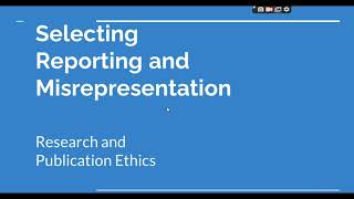 Selective Reporting and Misrepresentation of data Research and Publication ethics Phd coursework [upl. by Laval513]