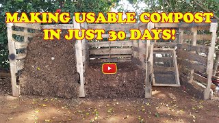 Making Compost in 30 Days Using Pallet Wood Bins [upl. by Tnomed918]