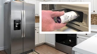 How To Replace A Refrigerator Water Filter [upl. by Nosnirb46]