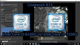 Intel Core i36100U vs Core i37100U  Cinebench R15  Skylake vs Kaby Lake [upl. by Adnulahs]