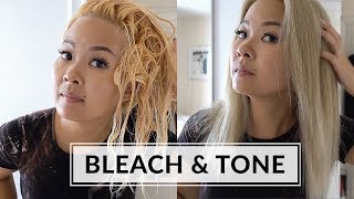 BLEACH amp TONE HAIR AT HOME  Wella T14 [upl. by Gloriane]