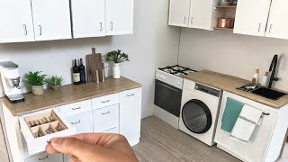 DIY Miniature Dollhouse Kitchen Tutorial [upl. by Carlynne]