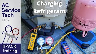 Charging R410A Refrigerant into an Air Conditioner Pressures Temps Tips [upl. by Verene]