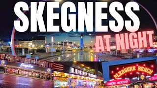 Skegness Seafront Tour At Night [upl. by Kalvin]