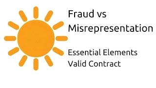 Fraud vs Misrepresentation  Other Essential Elements of a Valid Contract  CA CPT  CS amp CMA [upl. by Mark]