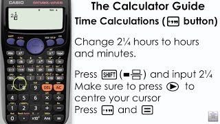 Time Calculations using Casio Calculator  Degrees Minutes amp Seconds button  DMS [upl. by Gothurd656]