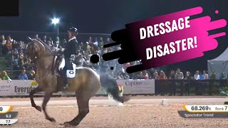 Dressage Fail Grand Prix Dressage Freestyle Gone Wrong [upl. by Tnattirb]