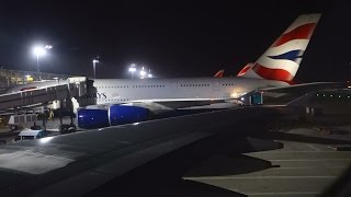 A380 British Airways Cabin Crew announcement after landing Heathrow [upl. by Norvell716]