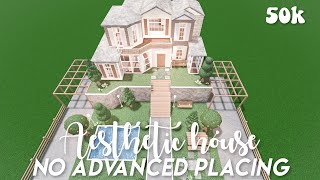 50k Aesthetic no advanced placing hillside house  Bloxburg speedbuild [upl. by Dorreg727]