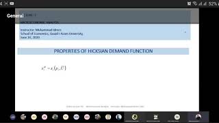 Properties of Hicksian demand function Microeconomics PART 1 [upl. by Yekcin]