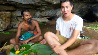 SRI LANKAN TRIBAL FOOD 🇱🇰 Eating JUNGLE CURRY with Vedda Tribe in Sri Lanka [upl. by Alisan]