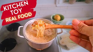 ASMR Chicken NOODLE Soup  MINI COOKING  Mini KITCHEN TOY SET  ของเล่นในครัว brinquedo de cozinha [upl. by Norah]