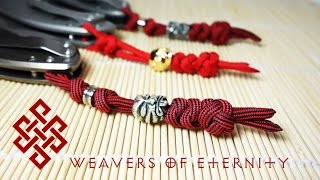 How To Tie Beaded Paracord Knife Lanyards [upl. by Annavahs]